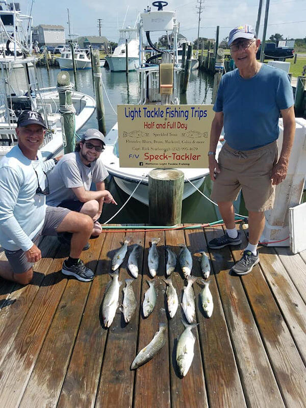 Anglers got a nice catch of specks at Cape Hatteras.