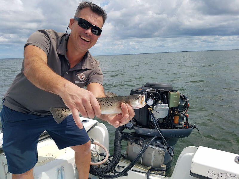 Cindy and Darrel Davidson took a break from RVing to fish with Speck-Tackler.